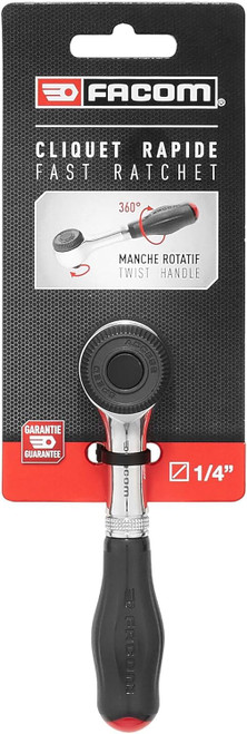 Facom R.360 Fast Action Ratchet with Twist Handle - 1/4 Drive