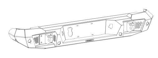 Go Rhino 275120T Trailline Rear Full Width Bumper for Jeep Gladiator JT