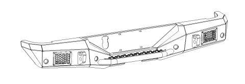 Go Rhino 373120T Rockline Rear Full Width Bumper for Jeep Gladiator