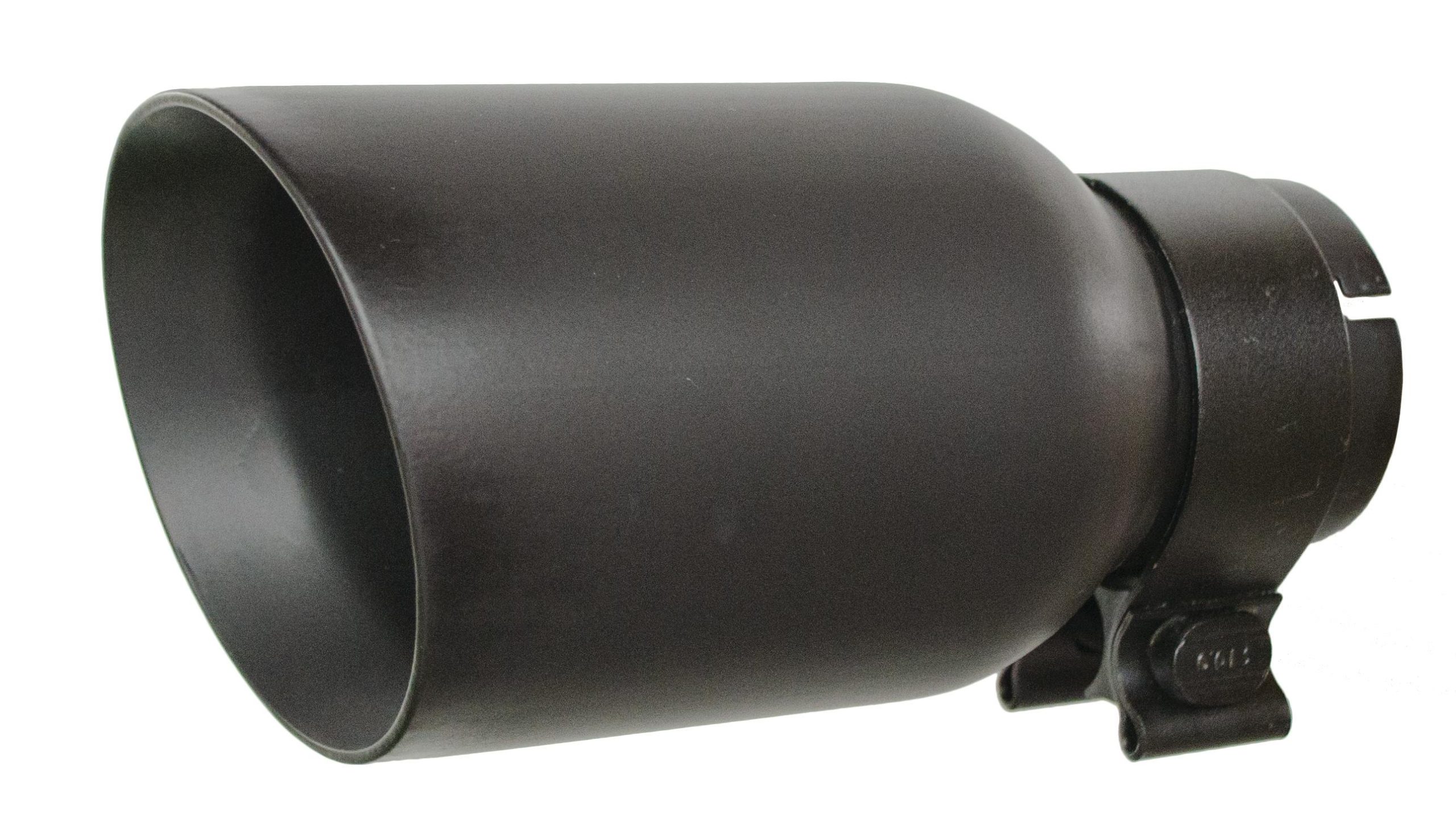 Go Rhino GRT21248FB Black Powder Coated Stainless Steel Exhaust Tip