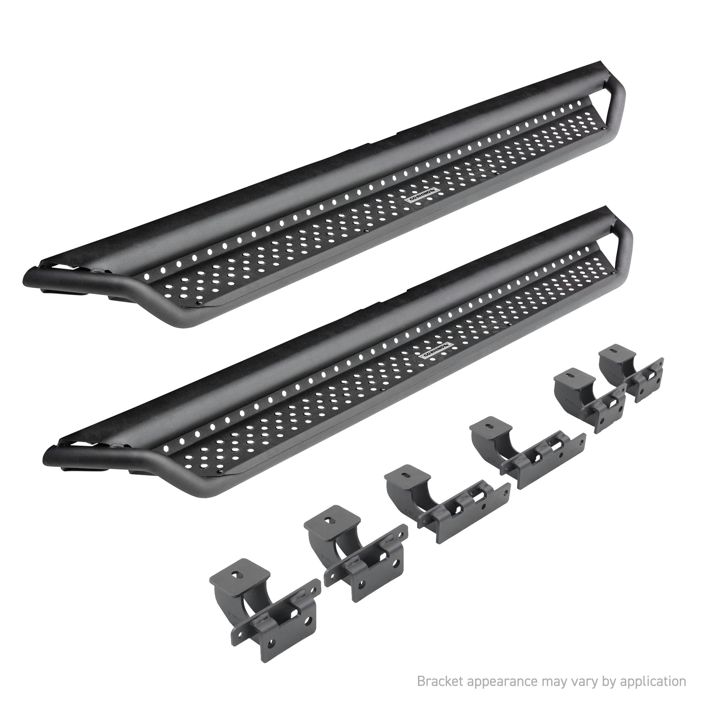 Go Rhino D14506T Dominator Xtreme D1 Side Steps with Rocker Panel Mounting Bracket Kit