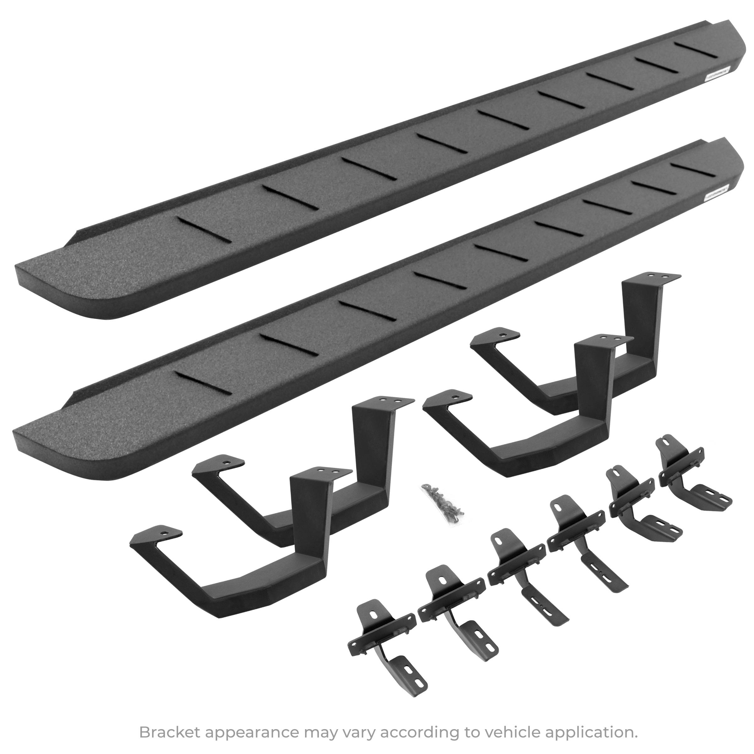 Go Rhino 6345056820T RB10 Running Boards with Mounting Brackets, 2 Pairs Drop Steps Kit