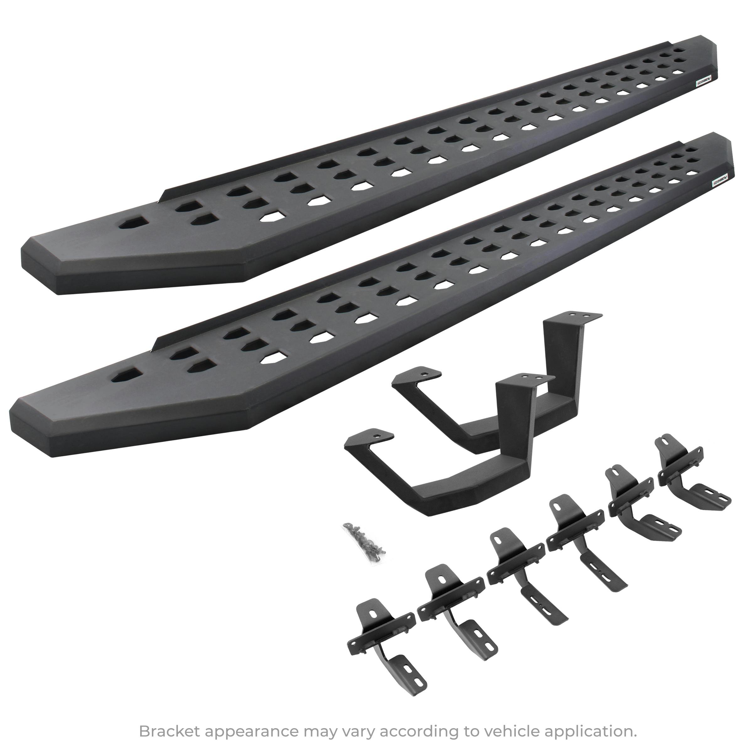 Go Rhino 6949264810PC RB20 Running Boards w Mounting Brackets, 1 Pair Drop Steps Kit