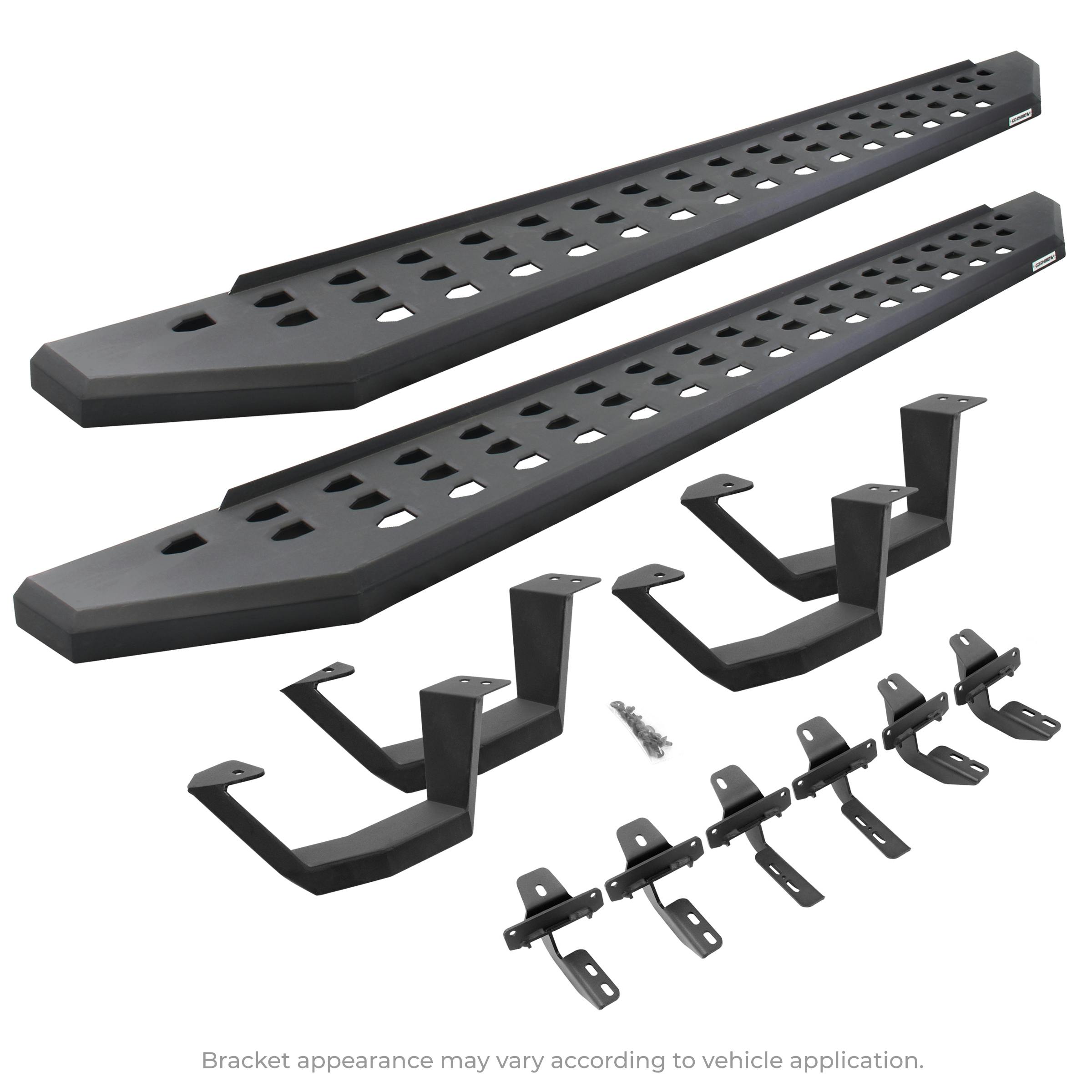 Go Rhino 6942358020PC RB20 Running Boards with Mounting Brackets, 2 Pairs Drop Steps Kit