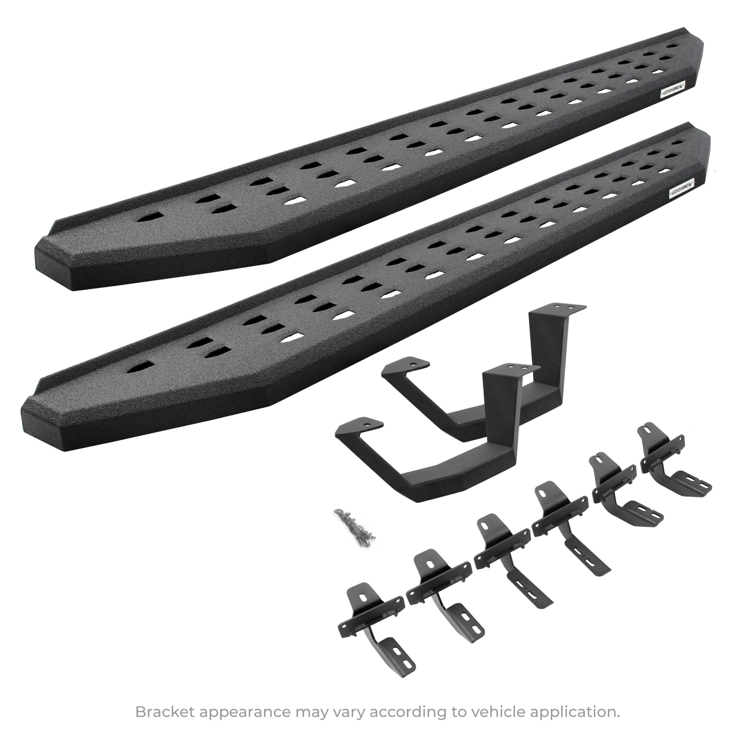 Go Rhino 6949264810T RB20 Running Boards w Mounting Brackets, 1 Pair Drop Steps Kit