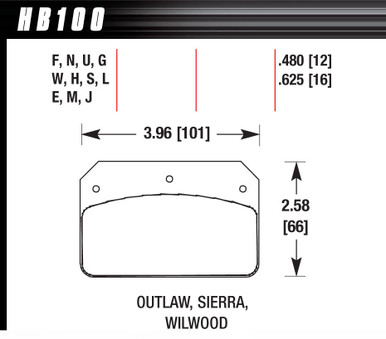 Brake Pad Dynalite DTC- 60 HB100G.480