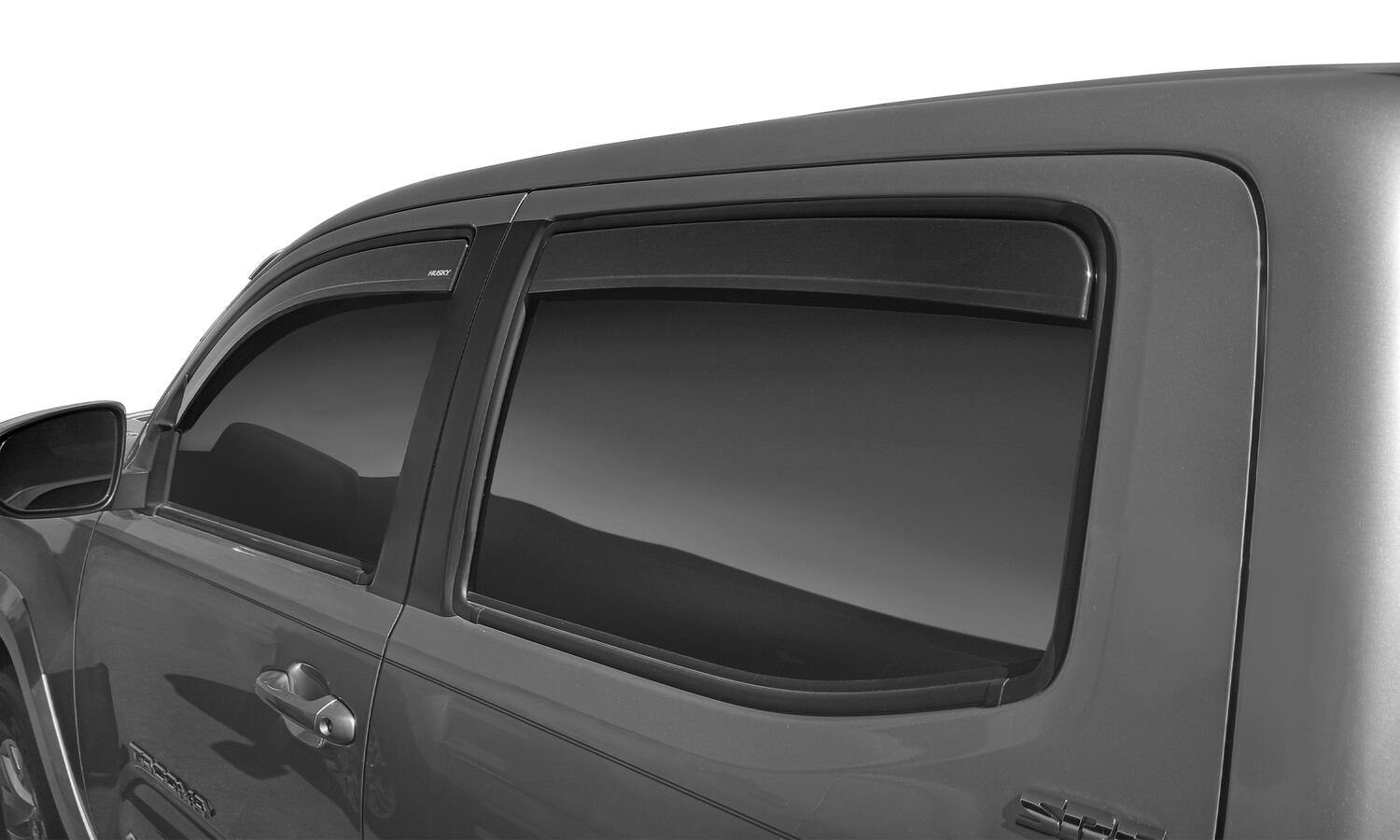 Husky Liners 2864036 Low Profile Ventvisor Deflector; Smoke; In-Channel Mount; 4 pc.