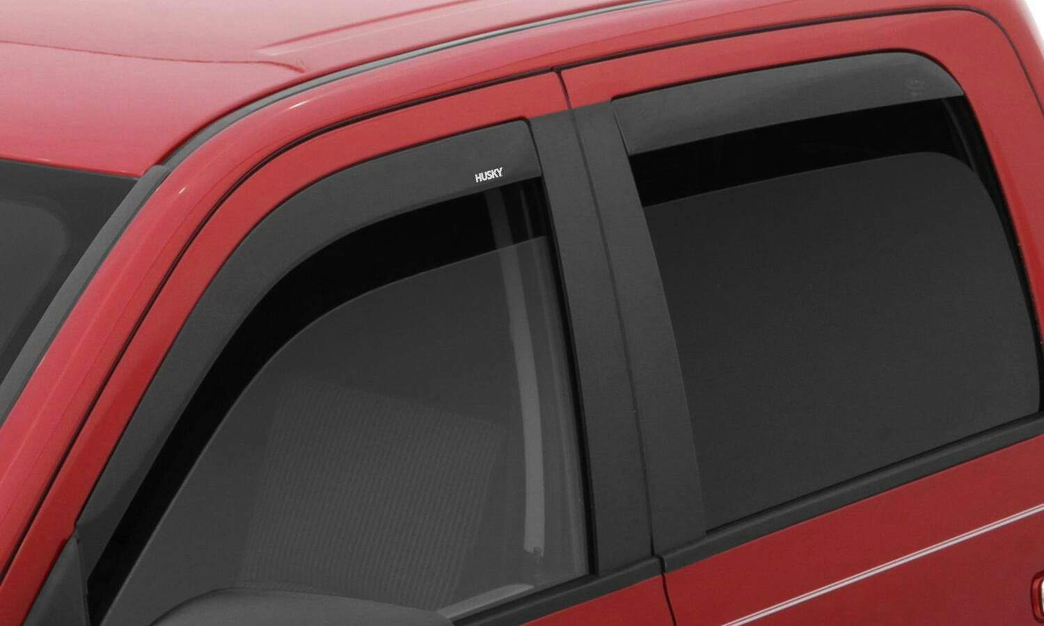 Husky Liners 2864081 Low Profile Ventvisor Deflector; Smoke; In-Channel Mount; 4 pc.