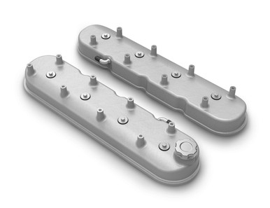 Holley GM LS Tall Valve Cover Set - Natural Cast HLY241-110
