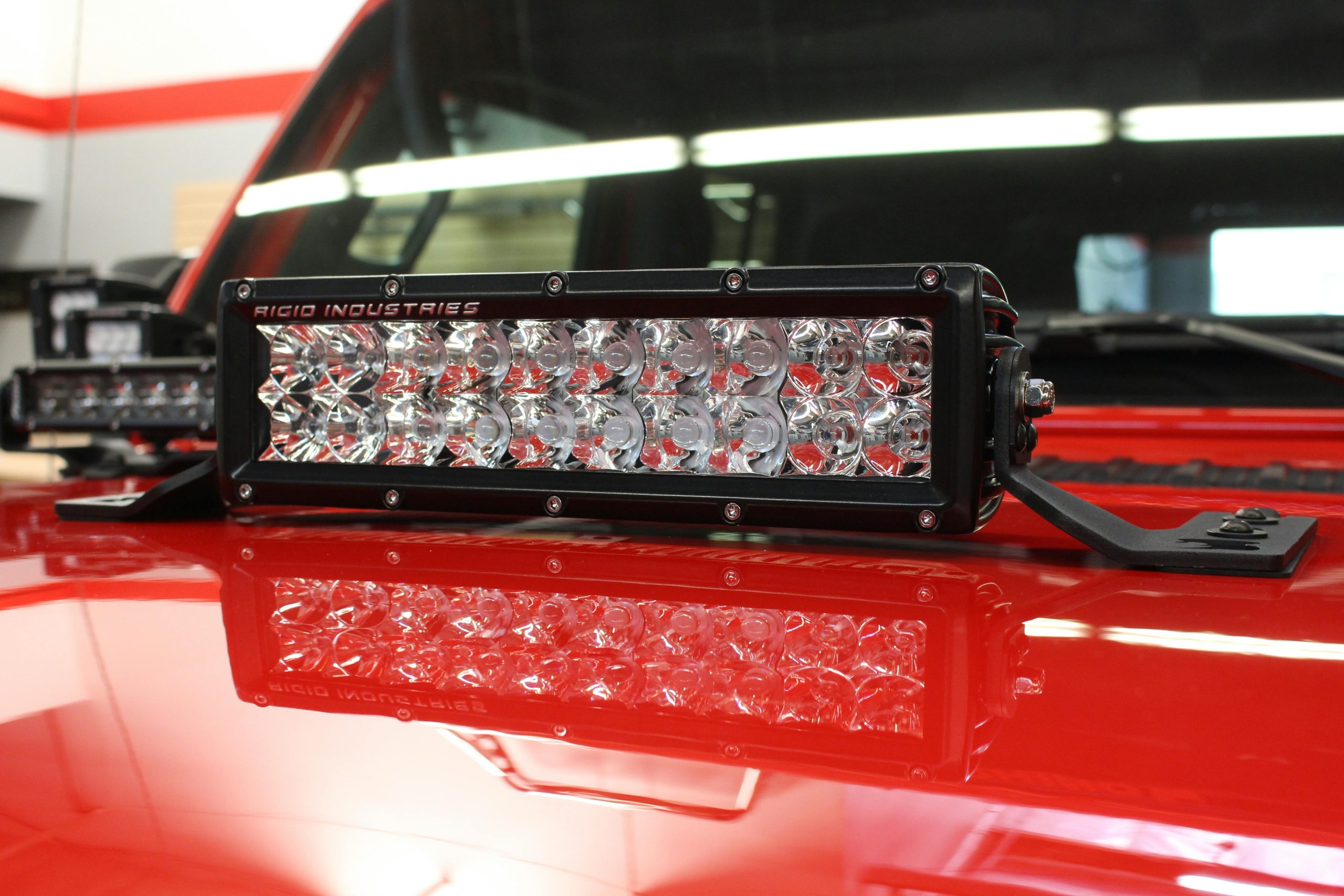 Go Rhino 732100T XE Center Hood Light Mount for Jeep JL/JT - Fits 10" Double Row LED Bar