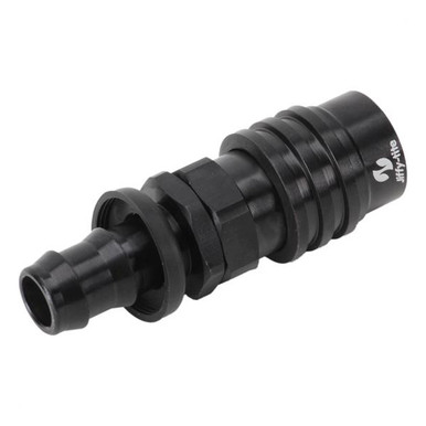#8 AN Push Lock Hose End Valved (Black) 31508PJ