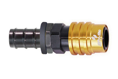 Q/R #8 Male Push Lock to #8 Socket Valved 51508P