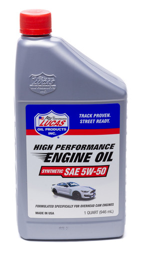 Lucas Oil Synthetic SAE 5w50 Oil 1 Quart LUC10101