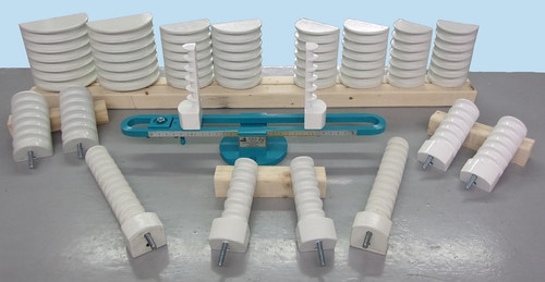 Electric Motor Winding Heads Set of #1 thru #5 Three Phase Heads with Standard 19" Long Holder & Instant Coil Release.