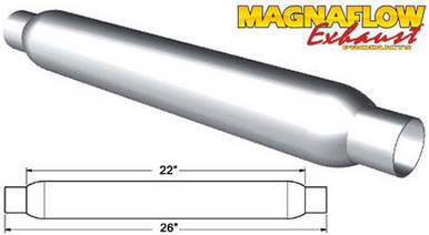 Glass Pack Muffler 2.25in ALuminized Medium MAG18135