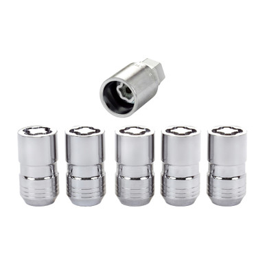 Wheel Locks 5Pcs. 18- Jeep JL 14mm x1.5 Chrome MCG24515