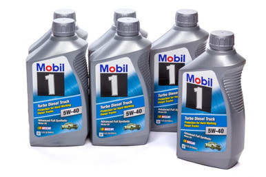 Mobil 1 5w40 Turbo Diesel Oil Case 6x1 Qt Bottles 122253