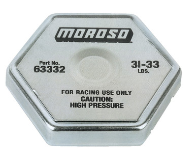 Moroso Radiator Cap 31-33 psi Hexagon 63332