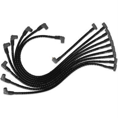MSD 8.5mm Super Conductor Spark Plug Wire Set for SBC with HEI Ends and High-Temp Sleeving 35591