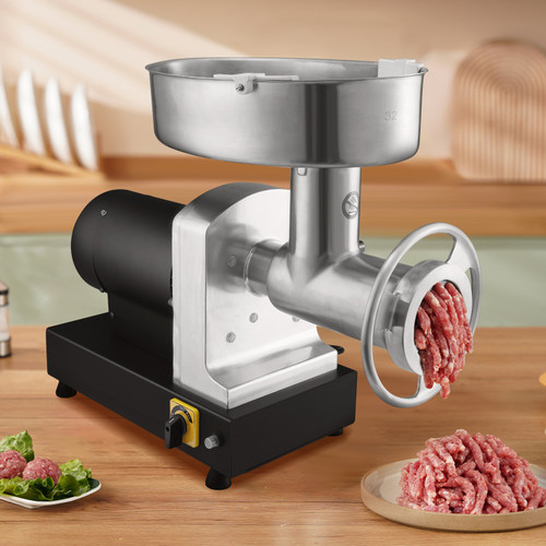 Commercial Meat Grinder Electric Meat Grinder, 992 Lb/H Capacity, 1100W (4600W MAX) Industrial Meat Mincer w/ 2 Blade, 3 Grinding Plates, Sausage Maker & Kubbe Kit Carbon Steel, ETL