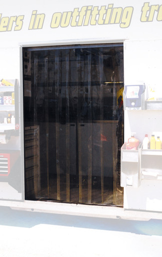 Door Strip Vinyl 4ft x 7ft Tinted Amber TVS4X7