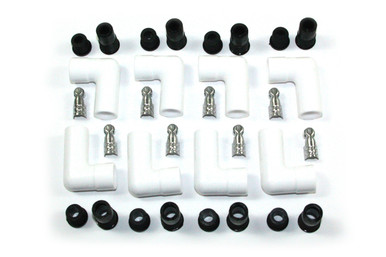 Ceramic Spark Plug Boot Kit 90-Deg 8pk White 8501HT-8