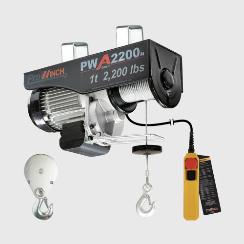 1 ton 2200 lb 110V Electric Wire Rope Hoist 38 ft. H1 Duty PWA2200u