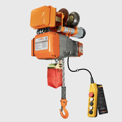 1/2 ton 1100 lb 110~120V 1 Speed Electric Chain Hoist Power Trolley 20 ft. G80 Chain H2 Duty PWHC500u