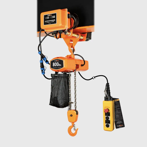 800 lb 110~120V 1 Speed Mini Electric Chain Hoist Power Trolley 20 ft. Chain H3 Duty PWJTHT800