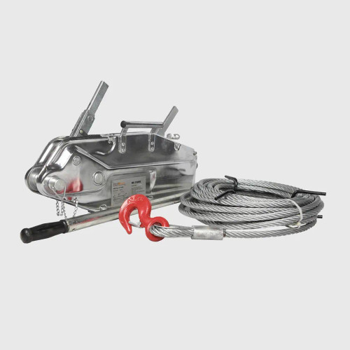 7040 lbs. Lever Cable / Wire Rope Puller Hoist 65 ft. Steel Body PWUZ3200s