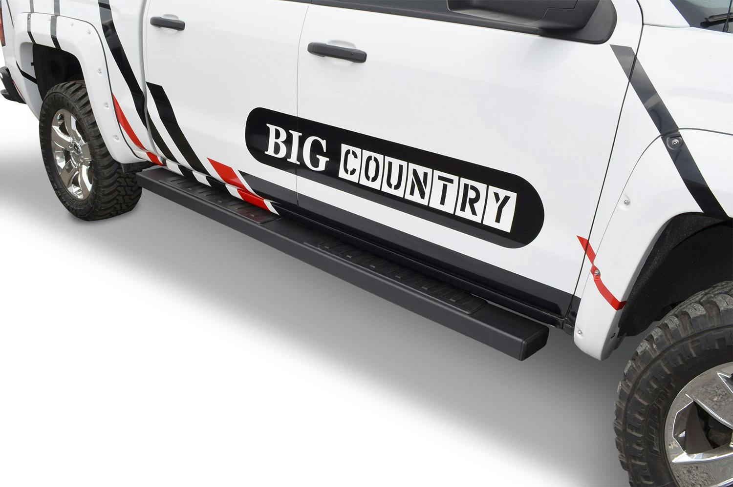 Big Country Truck Accessories 3962401800 6" Widesider II Side Steps - Complete Kit with Brackets