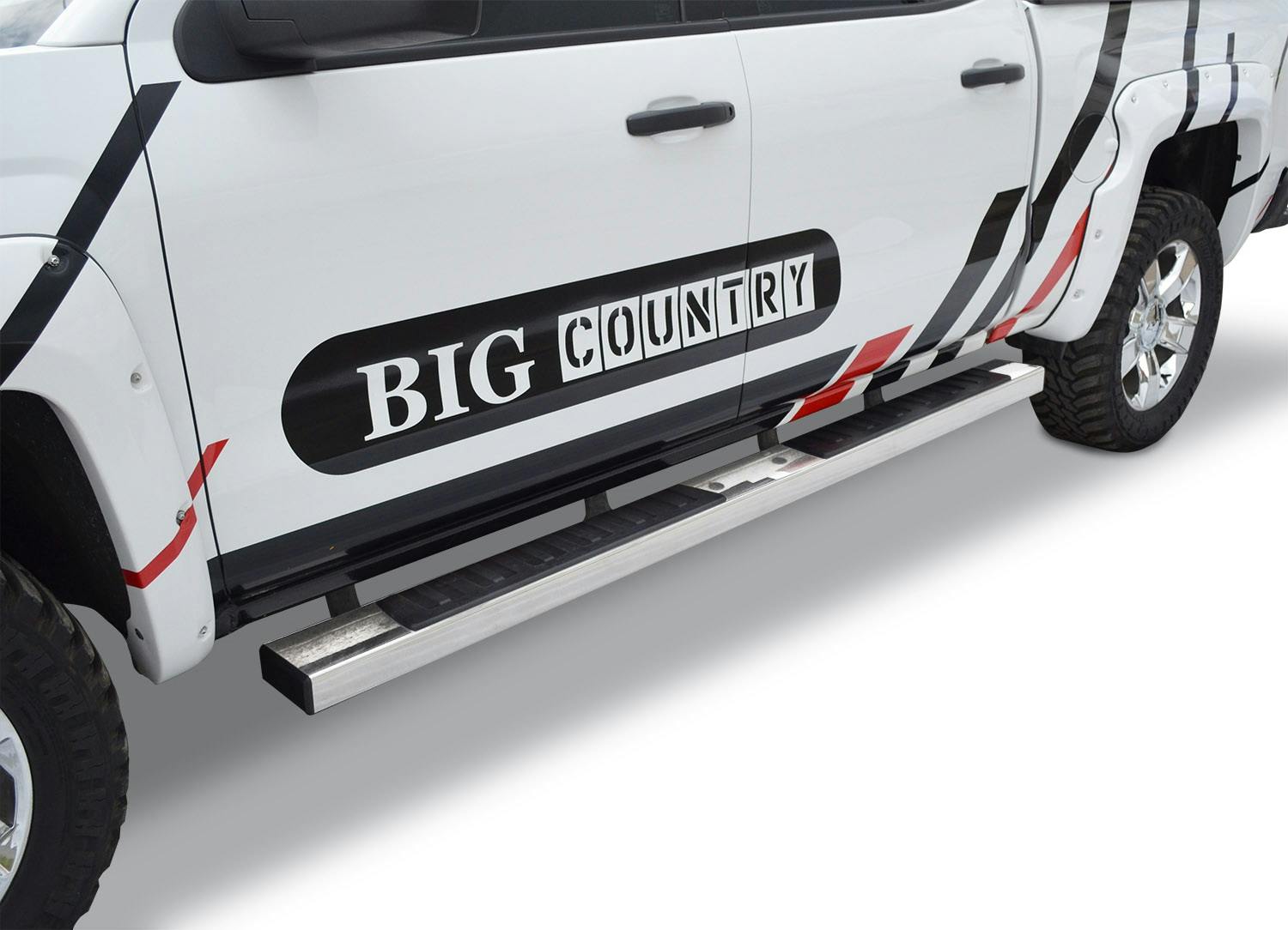 Big Country Truck Accessories 3962401876 6" Widesider II Side Steps - Complete Kit with Brackets
