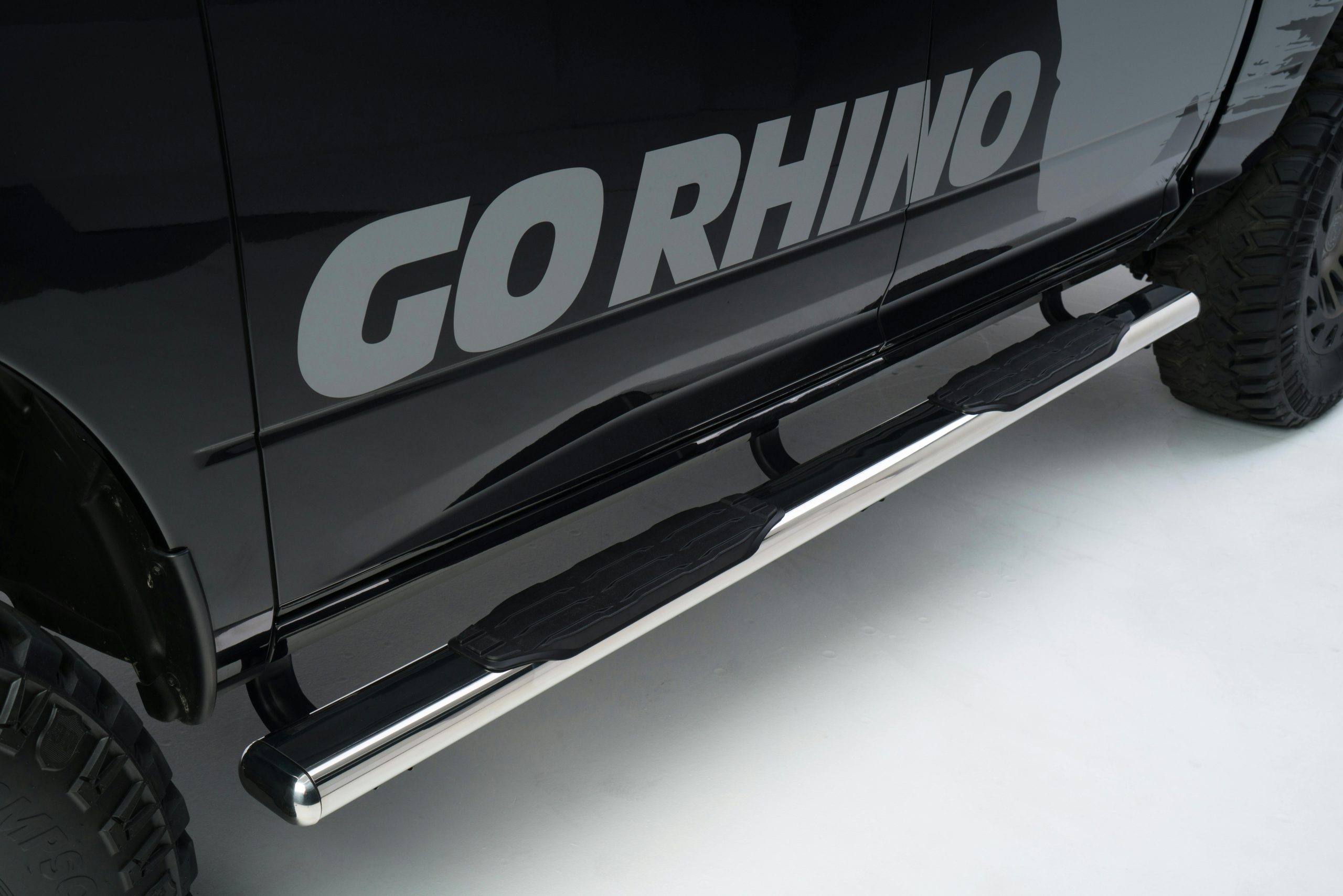 Go Rhino 10473PS 4" 1000 Series Side Steps - 73" long - BOARDS ONLY