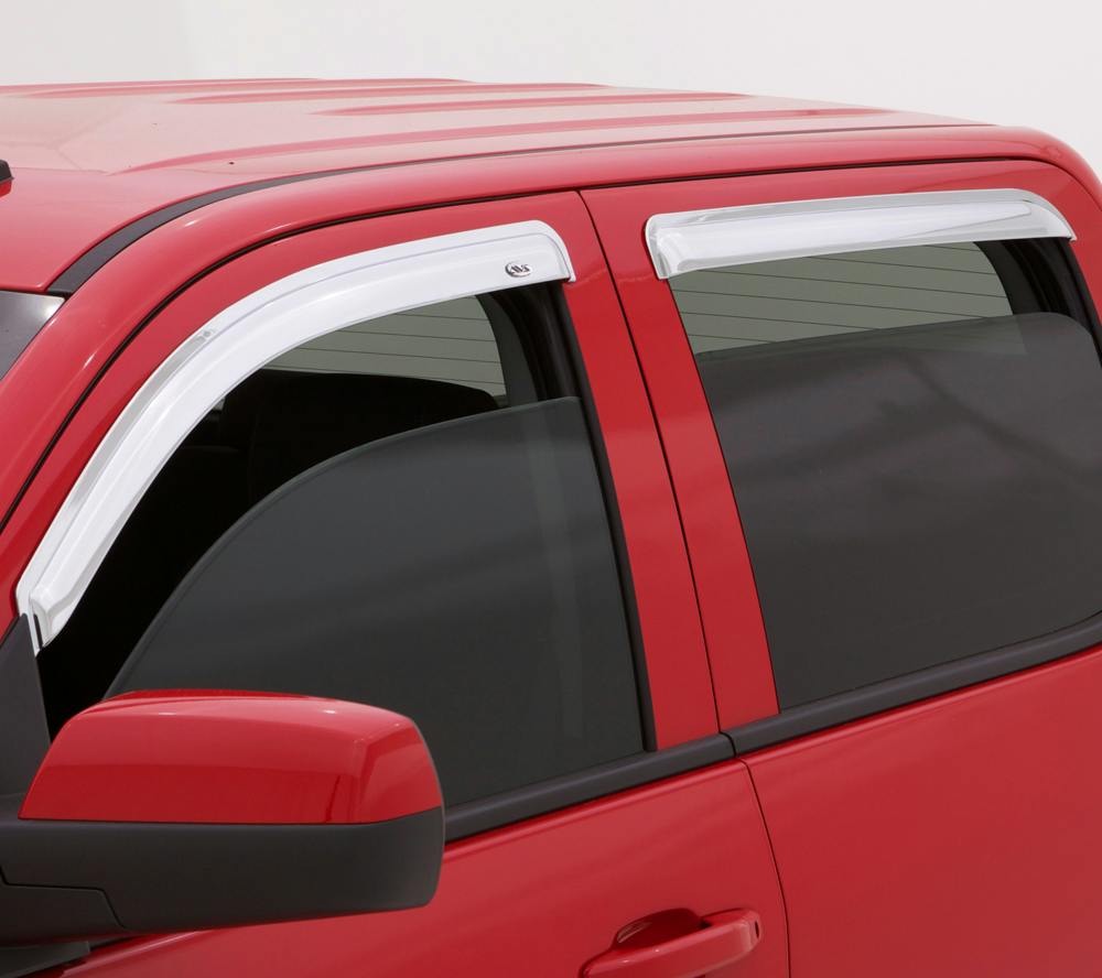 AVS 684806 Ventvisor Deflector; Chrome; Outside Mount; 4 pc.