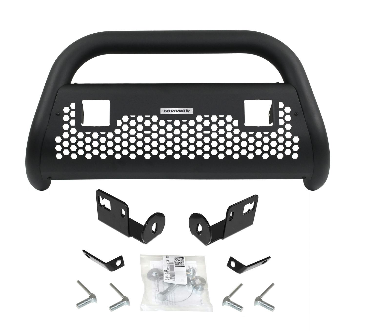 Go Rhino 55672T RC2 LR Bull Bar with Mounting Brackets and Two 3" Light Holes Kit