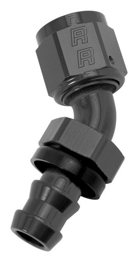 Twist-Lok Hose End #6 45 Deg Black 624083