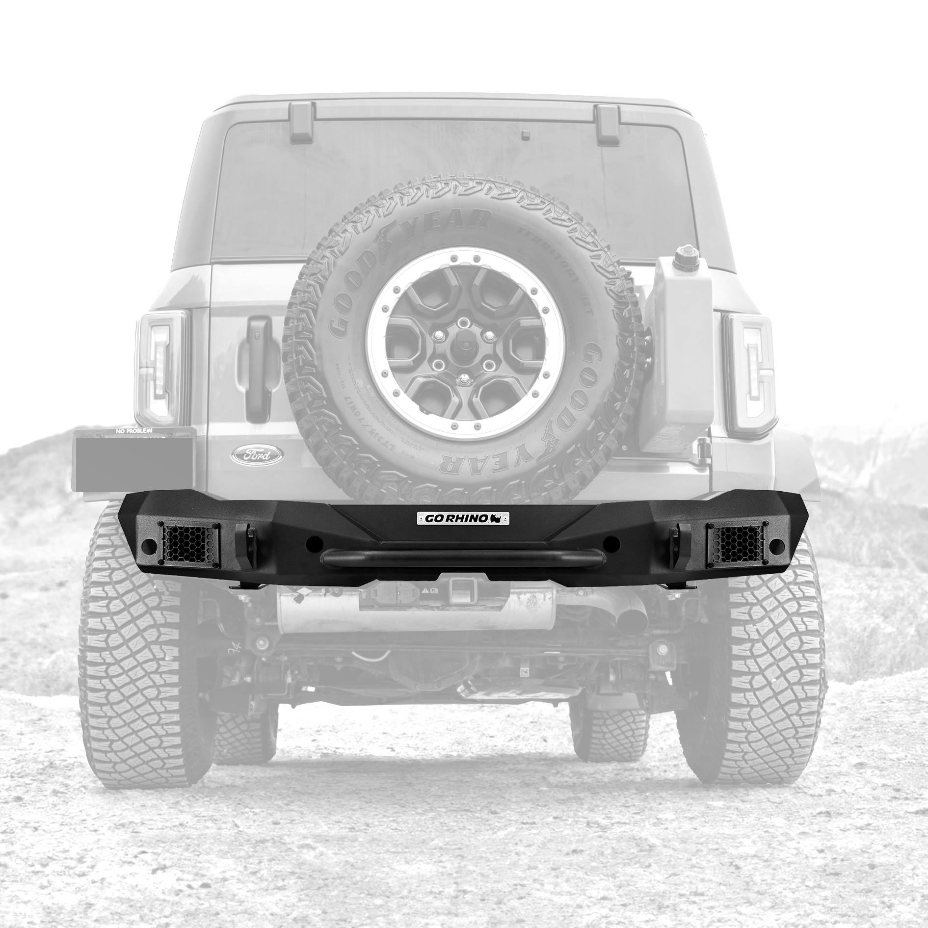 Go Rhino 371400T Rockline Rear Full Width Bumper for Ford Bronco