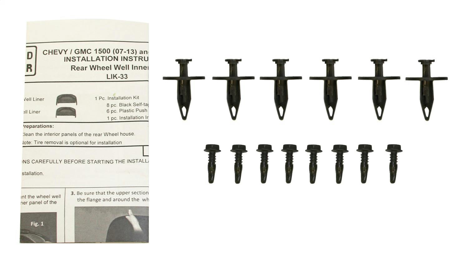 Rugged Liner LIK68 Wheel Well Install Kit