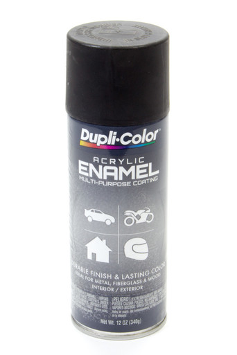 Dupli-Color Semi Gloss Black Enamel Paint 12oz DA1603