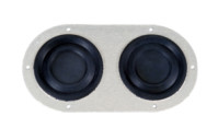 Firewall Grommet 2-Hole 5.750in x 3in Blank GS10032HBL