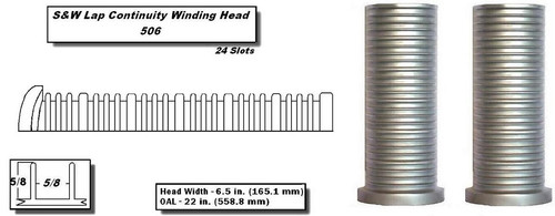 S&W Lap Continuity Heads Lap Continuity Head 24 Slots - 6.5 in. (165.1 mm) Head Width - OAL 22 in. (558.8 mm)