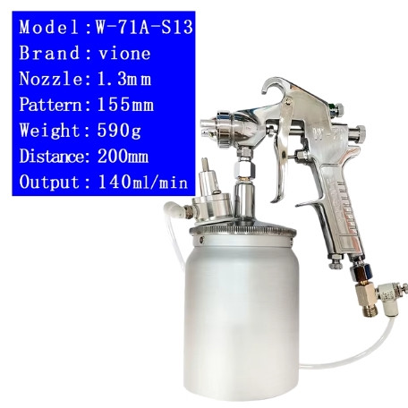 W77A W-101A W-71A 1.3mm Tip Professionnel Spray Paint Gun Siphon Agitator Spray Gun W-77A W71A Pistol With Mixing Spray Gun