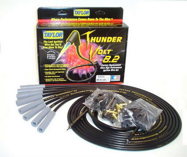 Univ Thundervolt Plug Wire Set 180 deg Black 83055