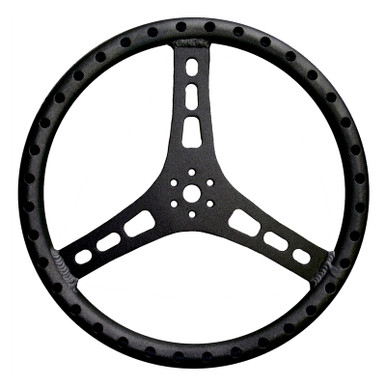 Steering Wheel 15in Dia 1-1/4in Tube Black ST-0002BLK