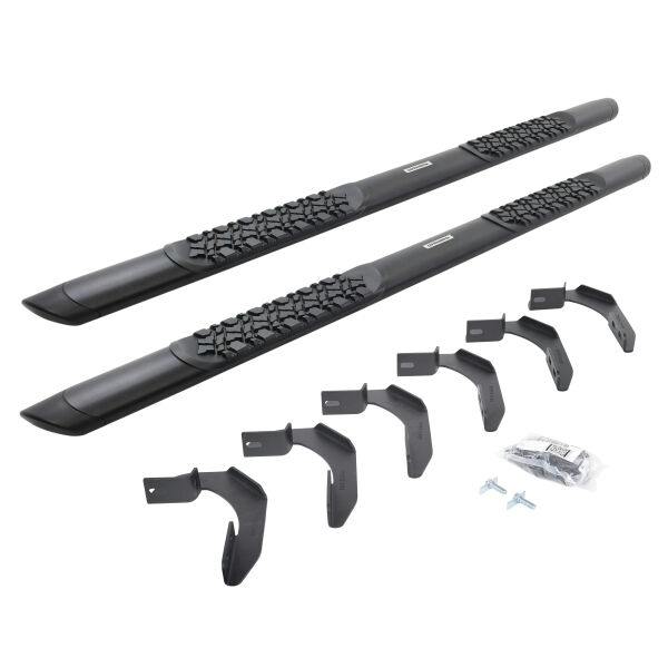 Go Rhino V3415087T V-Series V3 Aluminum Side Steps and Mounting Brackets Kit - Textured Black
