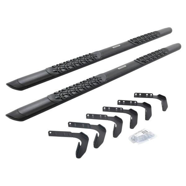Go Rhino V3418087T V-Series V3 Aluminum Side Steps and Mounting Brackets Kit - Textured Black