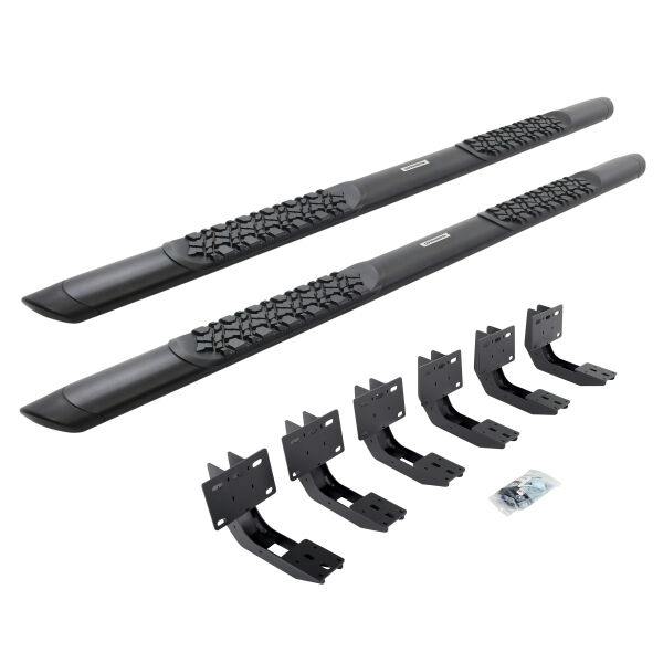 Go Rhino V3430687T V-Series V3 Aluminum Side Steps and Mounting Brackets Kit - Textured Black