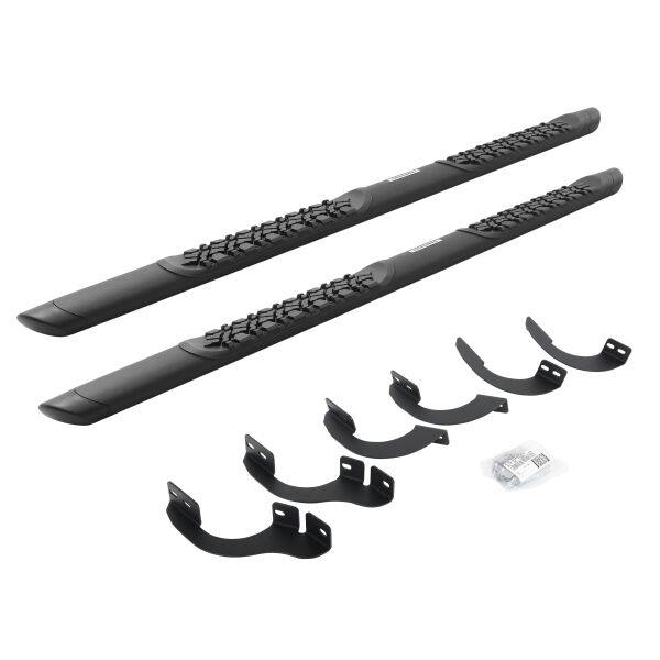 Go Rhino V3442568T V-Series V3 Aluminum Side Steps with Mounting Brackets Kit - Textured Black