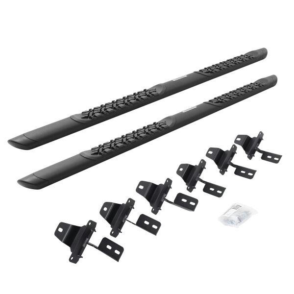Go Rhino V3450674T V-Series V3 Aluminum Side Steps and Mounting Brackets Kit - Textured Black