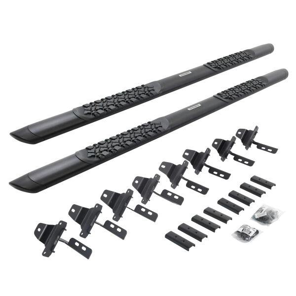 Go Rhino V3451687T V-Series V3 Aluminum Side Steps and Mounting Brackets Kit - Textured Black